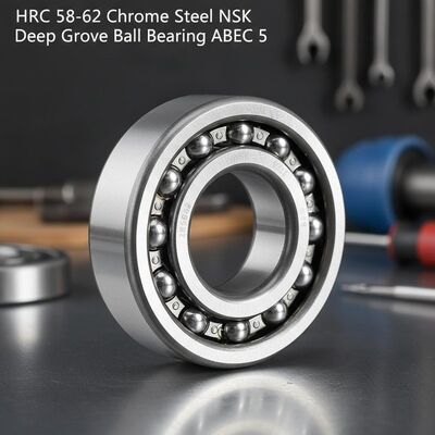 HRC 58-62 roulement à billes à rainure profonde en acier chrome NSK avec précision ABEC 5 pour machines